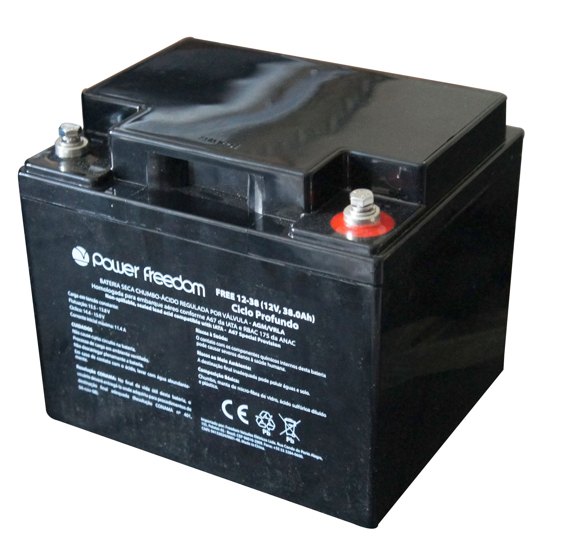 Bateria para Cadeira Motorizadas e Scooter 12V/38Ah Unidade - M - Freedom