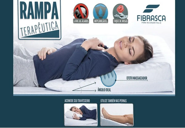 Travesseiro Anti Refluxo Adulto 60x80x15cm Fibrasca