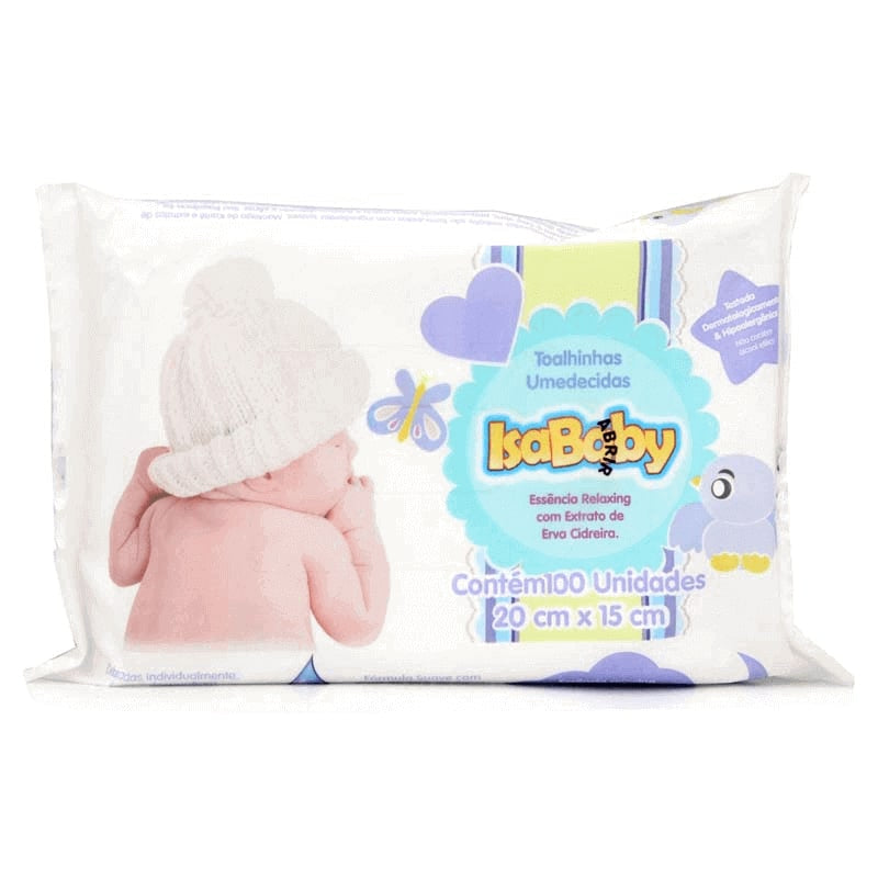 Toalhas Umedecidas 20x15cm c/100 Und Isababy