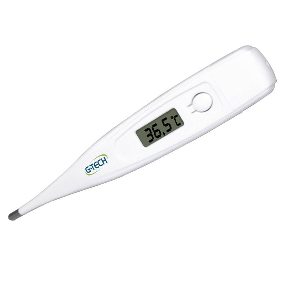Termometro Digital Febre G-Tech - Branco + Aparelho de Pressão com Estetoscópio Premium + Oxímetro MD300C1 DellaMed