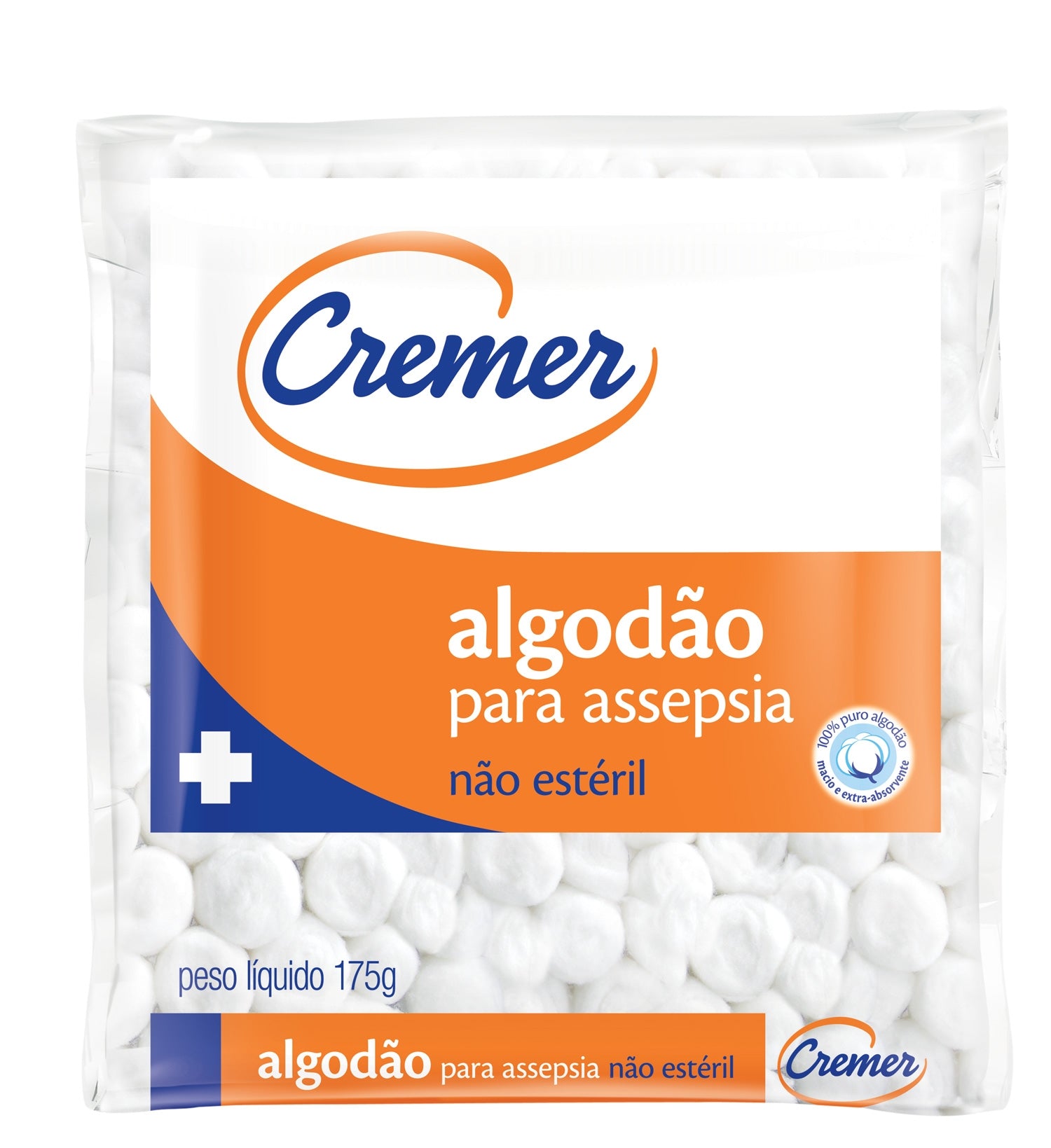 Algodão em Bolas Assepsia 175gr Cremer