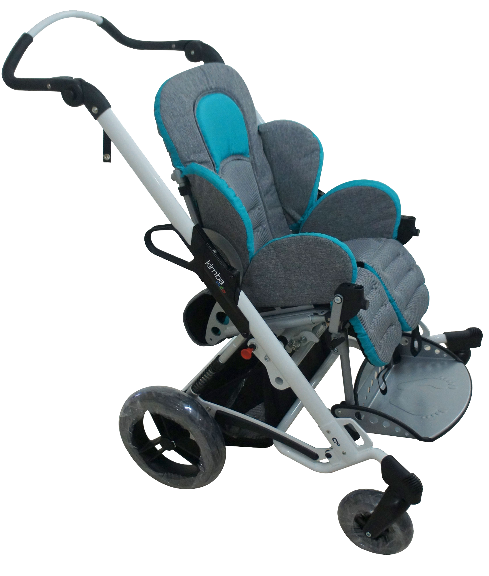 Carrinho Kimba Neo 2 Assento 26-35cm Cinza/Turquesa Ottobock