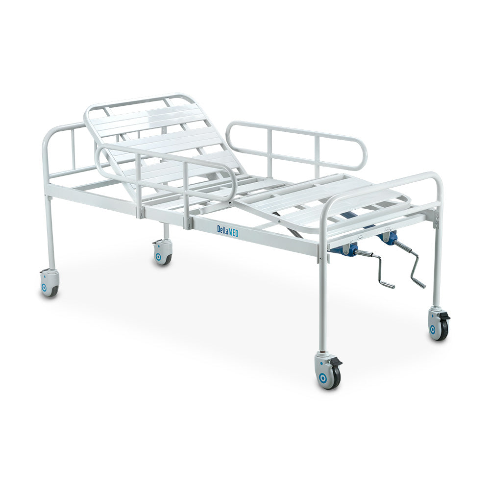 Cama Hospitalar Simples 2 Manivelas c/ Grade DX - Dellamed