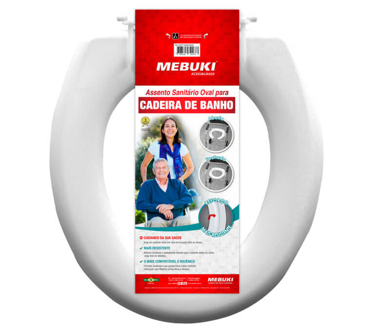 Assento Cadeira de Banho Fechado Mebuki