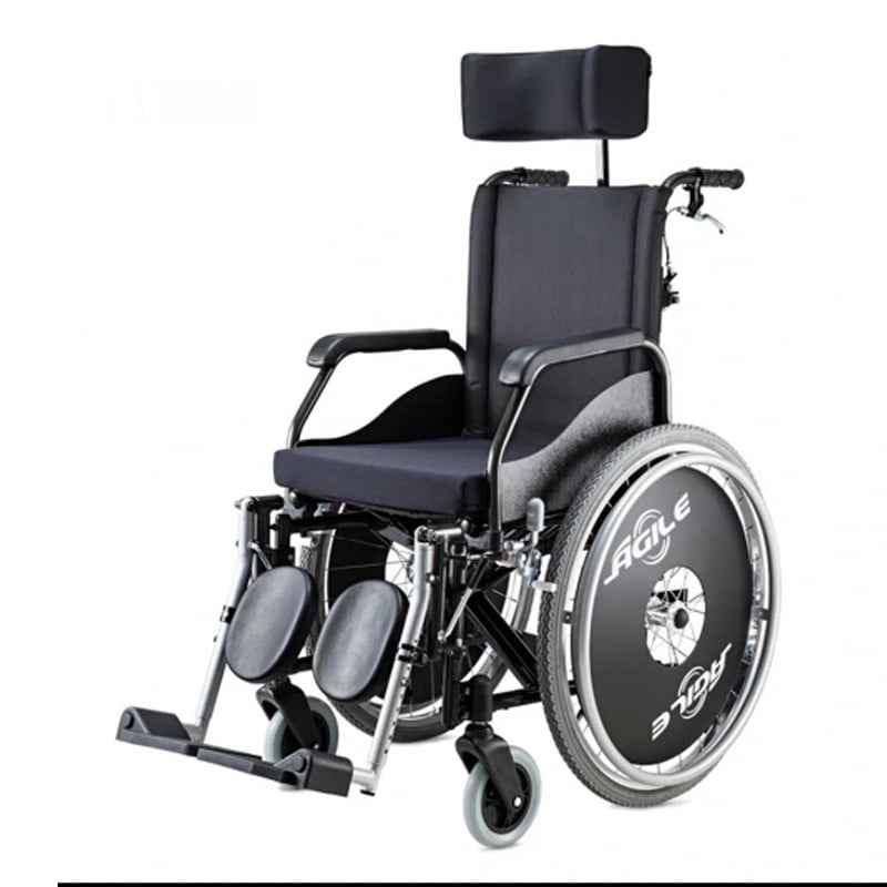 Cadeira de Rodas Agile Alumínio Reclinável com Pés Eleváveis Jaguaribe