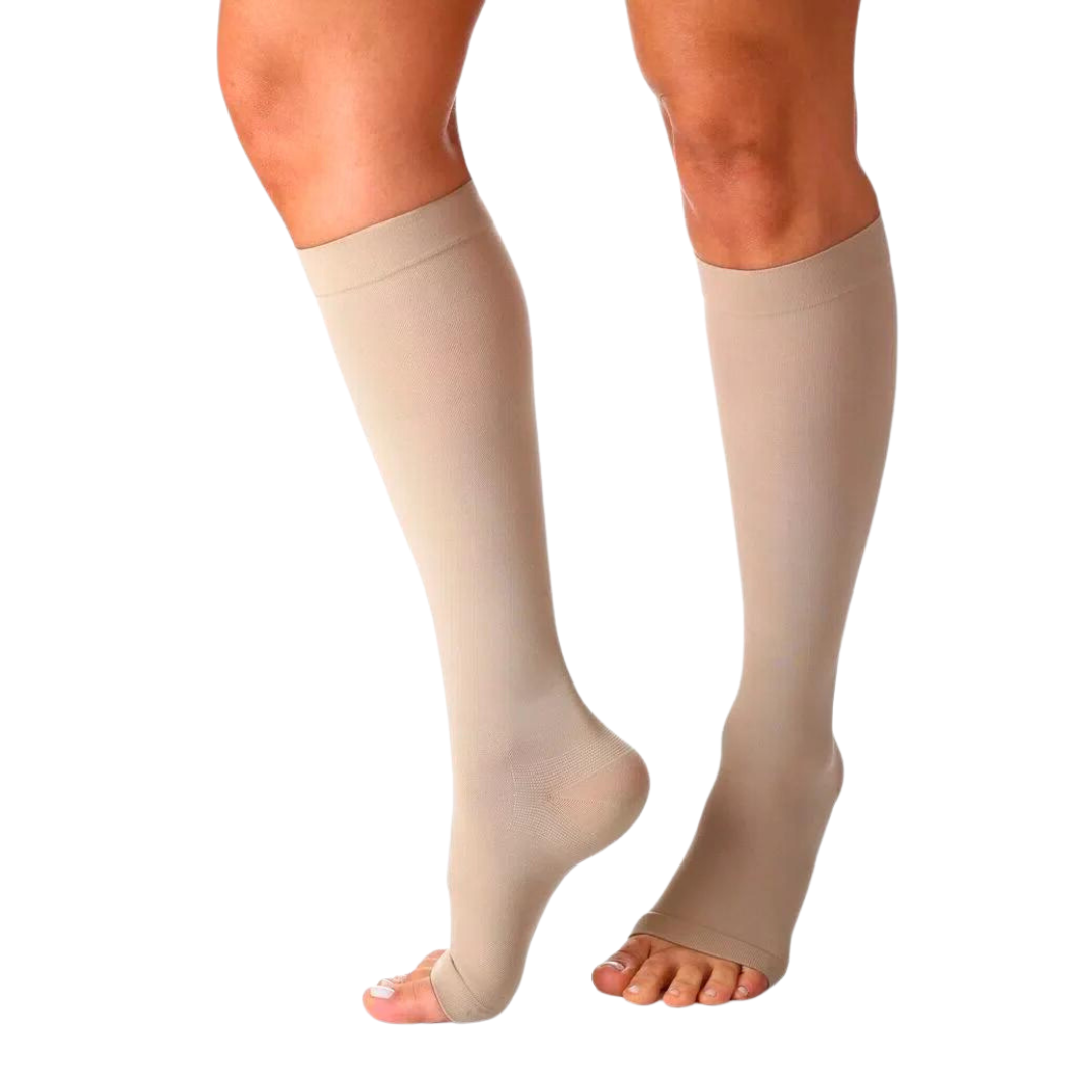 Meia de Compressão 3/4 Natural Sigvaris Select Comfort 20-30mmHg + E-book