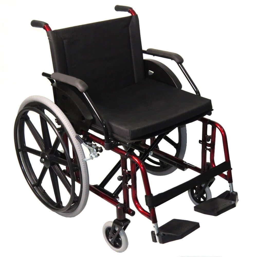 Cadeira de Rodas Elite 44cm Pés Retrateis Vermelha Prolife