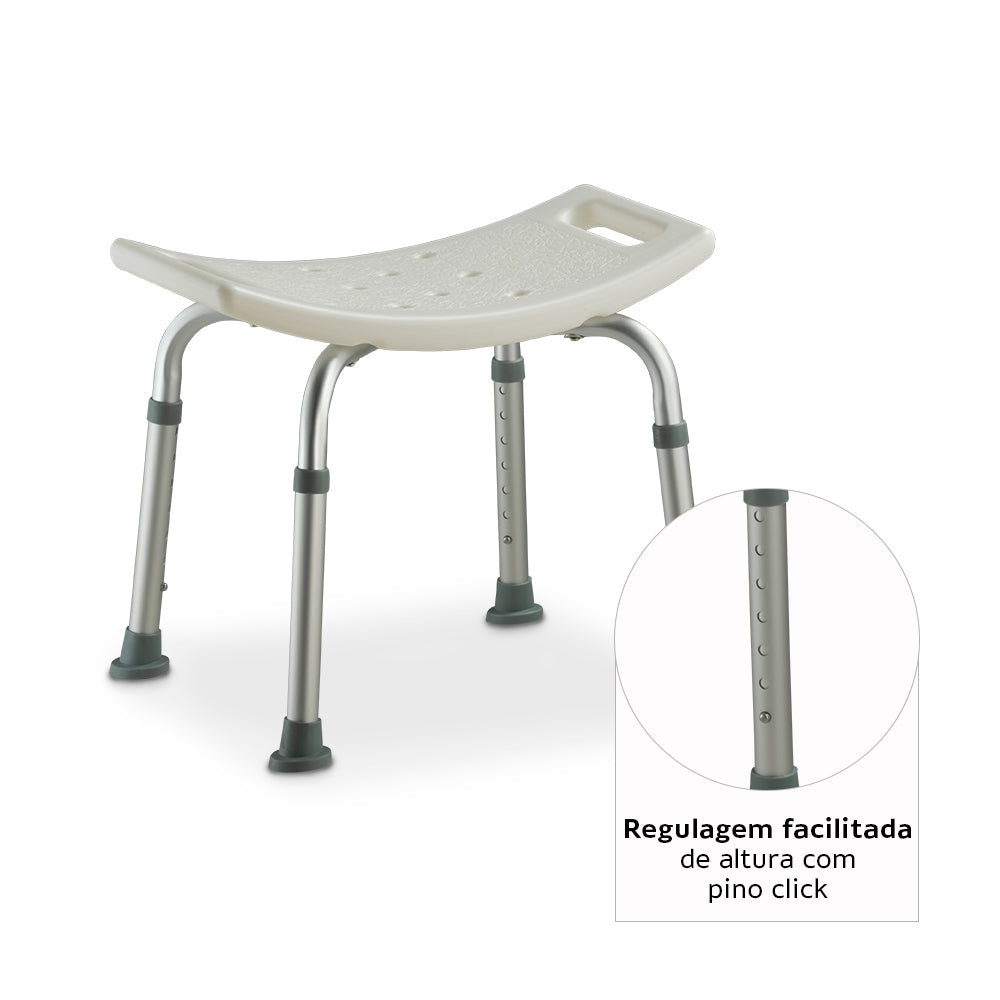 Banqueta p/ Banho Altura Regulável D1 - Dellamed