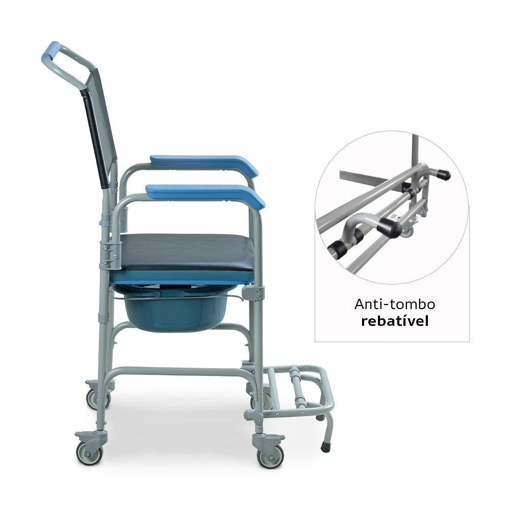 Cadeira de Banho Higiênica Desmontável em Aço D50 (150kg) - Dellamed