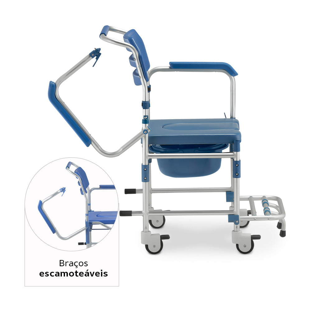 Cadeira de Banho Alumínio Desmontável D60 - Dellamed