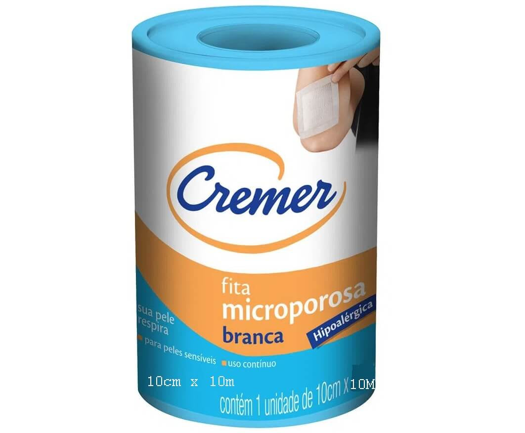 Micropore c/ Capa 10cm x 10m Branca - Cremer