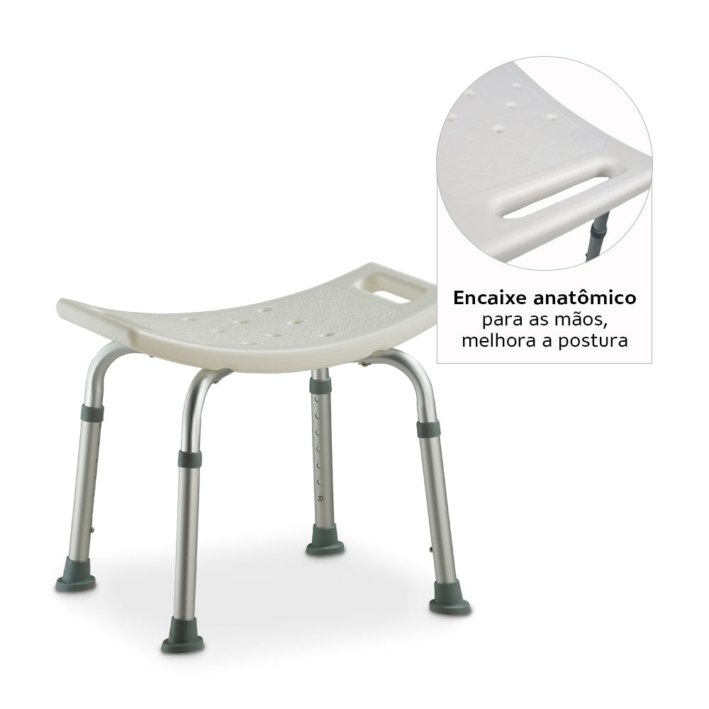 Banqueta p/ Banho Altura Regulável D1 - Dellamed