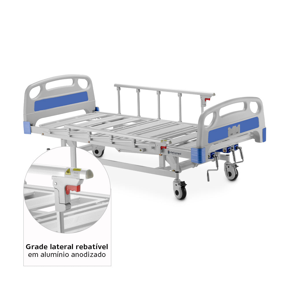 Cama Fawler 3 manivelas DX3 c/ Eleva Leito - Dellamed