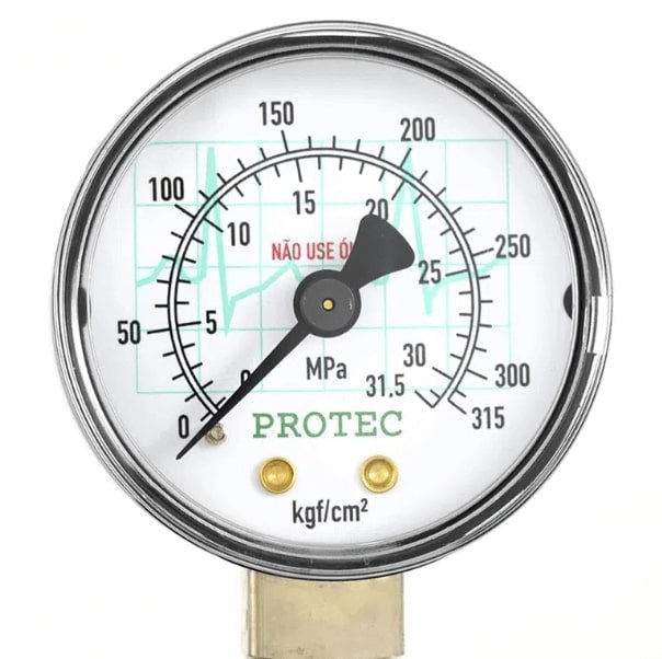 Valvula Reg Pressão p/Cilindro O2 c/Fluxometro Protec