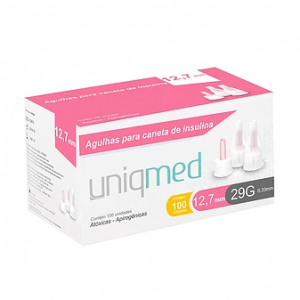 Agulha Descartável para Caneta Insulina 29g 12,7x0,33mm Uniqmed