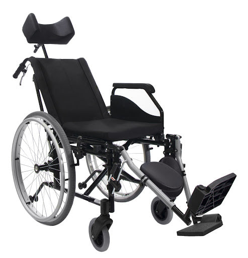 Cadeira de Rodas Fit 44cm Reclinável Preta Jaguaribe