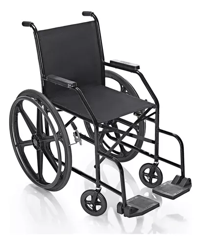 Cadeira de Rodas Simples 40cm Prolife PL 001 + Cadeira De Banho Higiênica Dobrável Até 100 Kg D30 Dellamed