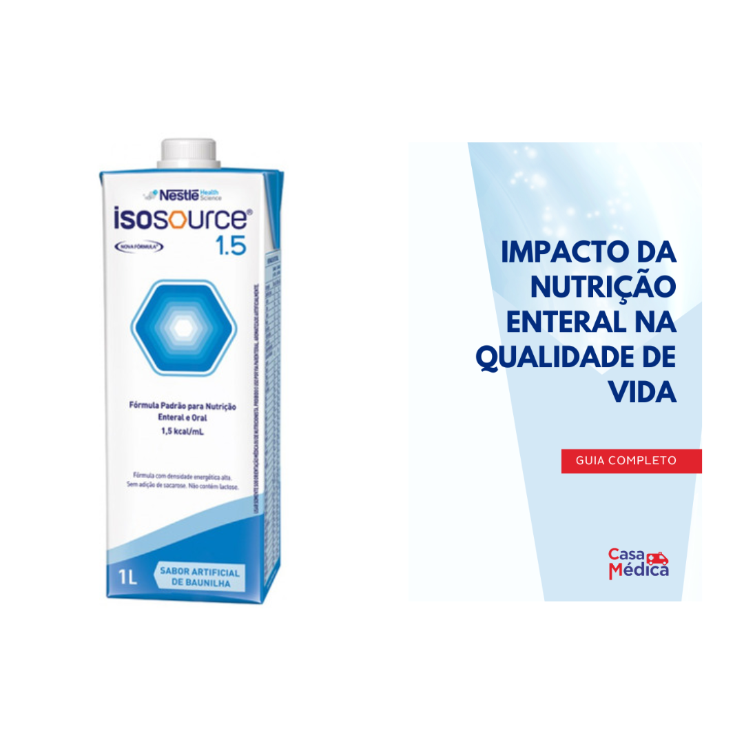 (Kit 12 Un) Isosource 1.5 1000ml - Nestle + E-book Impacto da nutrição enteral na qualidade de vida