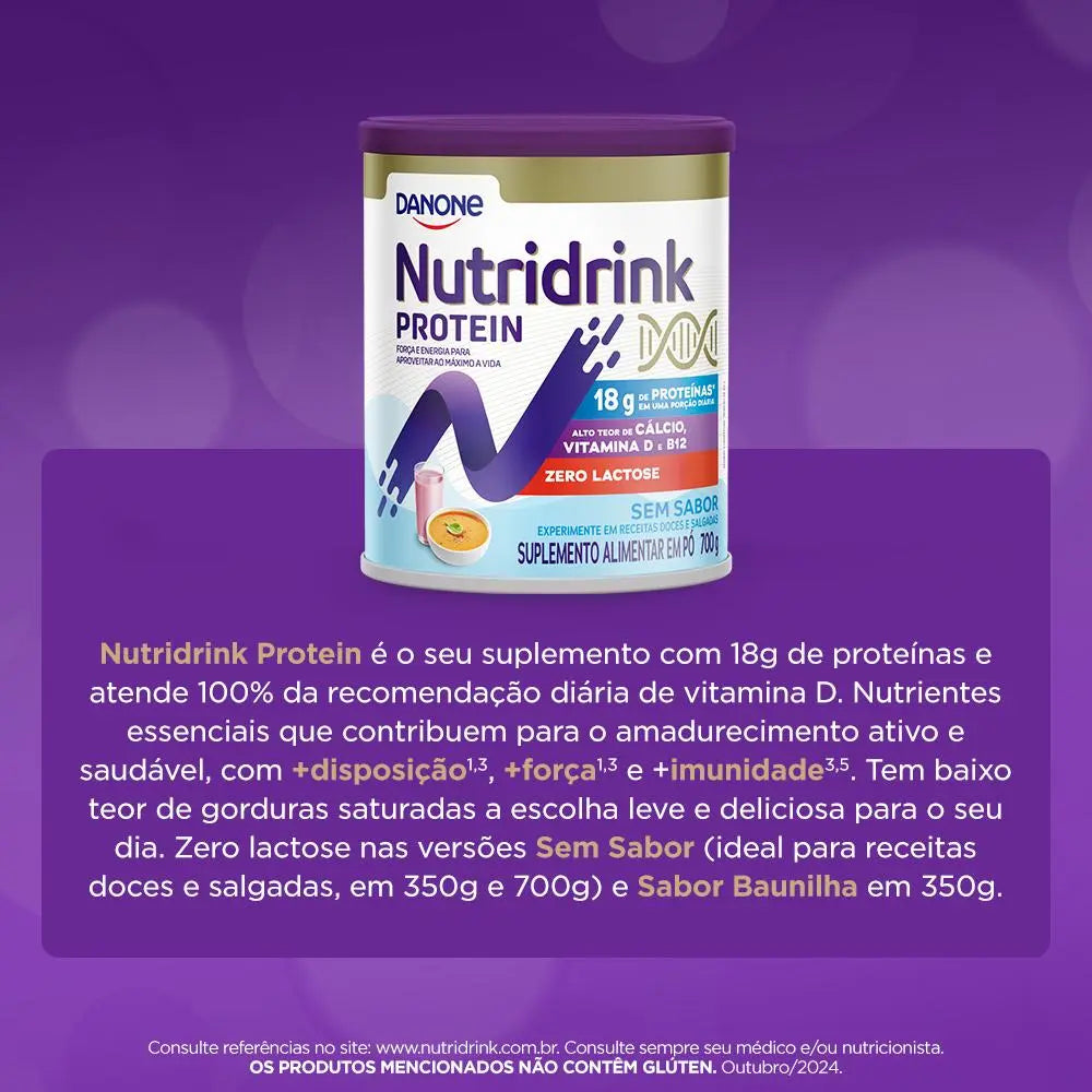 Nutridrink Protein Pó s/Sabor Lata 700g Danone