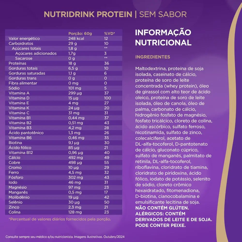 Nutridrink Protein Pó s/Sabor Lata 700g Danone