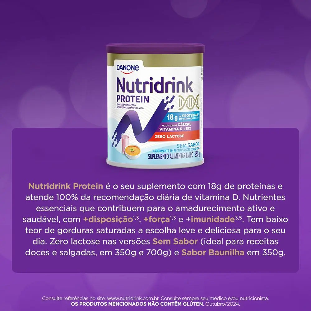 Nutridrink Protein Pó s/ Sabor Lata 350G - Danone