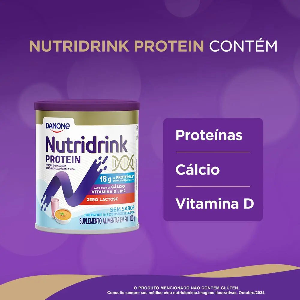 Nutridrink Protein Pó s/ Sabor Lata 350G - Danone