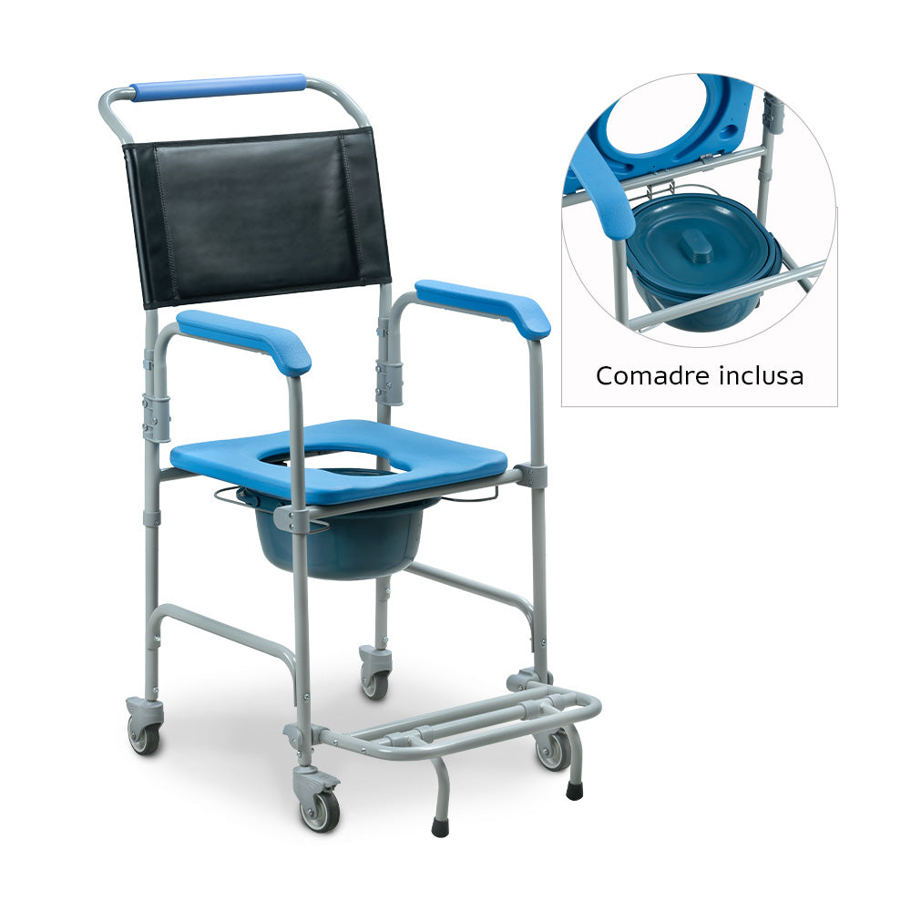 Cadeira de Banho Higiênica Desmontável em Aço D50 (150kg) - Dellamed