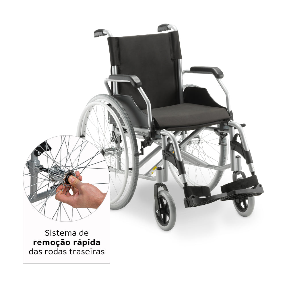 Cadeira de Rodas em Alumínio Dobrável Modelo D600 - Dellamed
