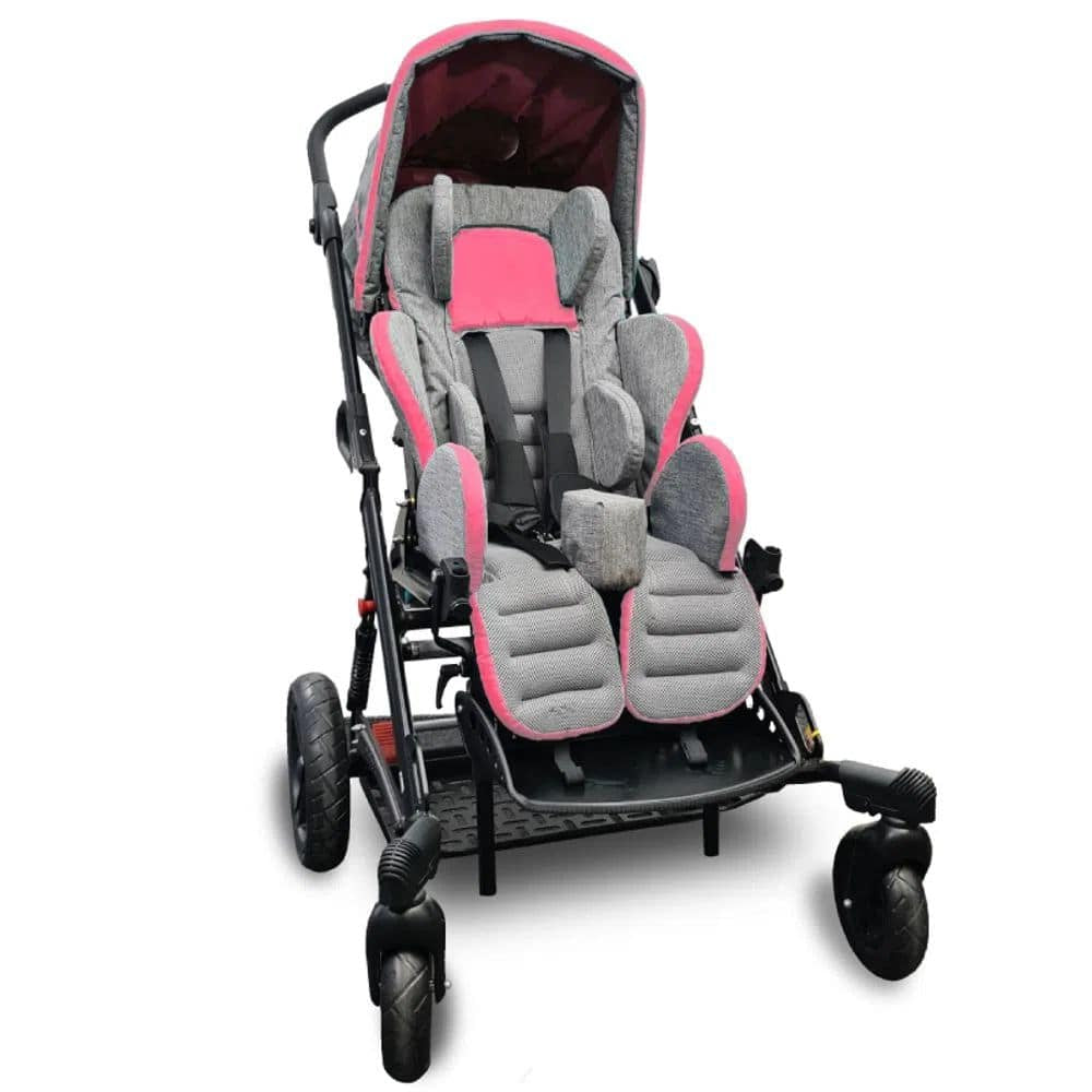 Carrinho Kimba 2.0 Tam 1 Chassi Preto Estofado Rosa Completo Ottobock