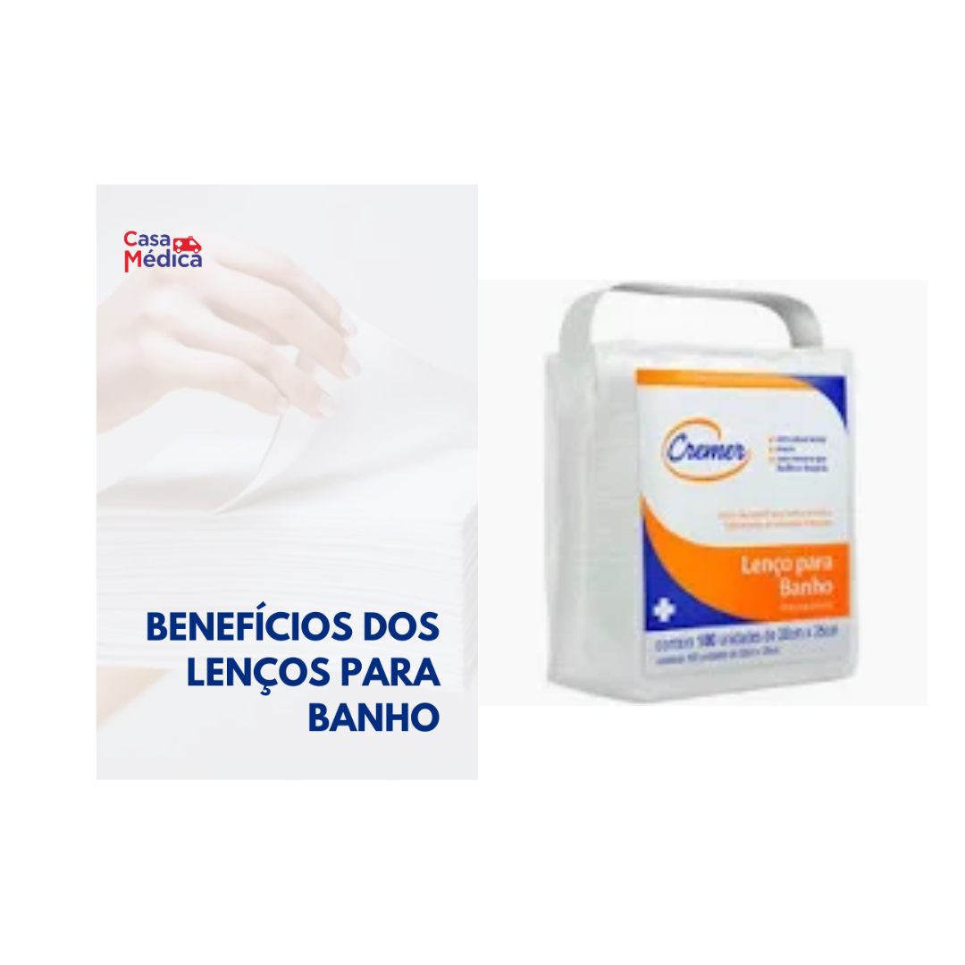 Kit Lenço p/ Banho e Higienização 30cm x 35cm c/ 100 und - Cremer + E-book Lenços para Banho (Cremer)