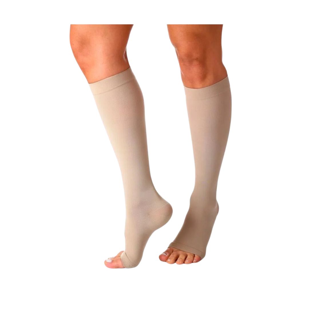 Meia de Compressão 3/4 Natural Sigvaris Select Comfort 30-40 mmHg + E-book