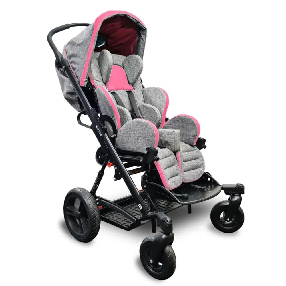 Carrinho Kimba 2.0 Tam 1 Chassi Preto Estofado Rosa Completo Ottobock
