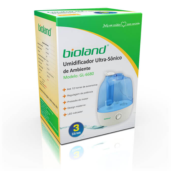 Umidificador de Ar Ultrassônico 3L GL6680 Bioland