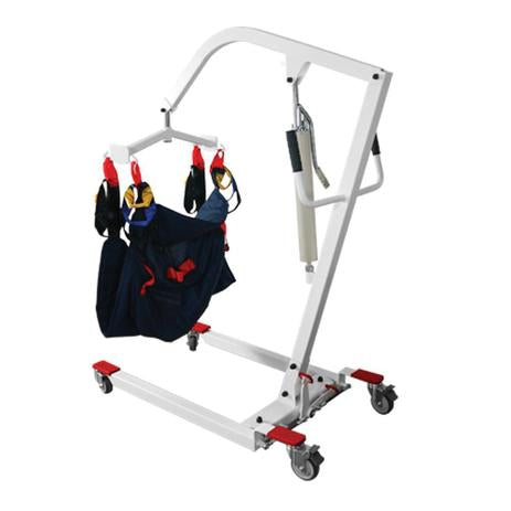 Guincho Hidráulico Mecânico D5000 Dellamed + Cama Hospitalar Simples 2 Manivelas com Grade DX Dellamed