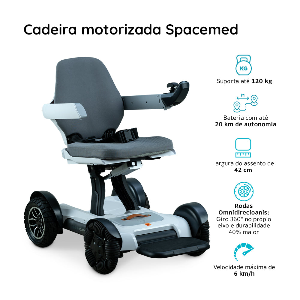 Cadeira de Rodas Motorizada Spacemed (120 kg) - Dellamed