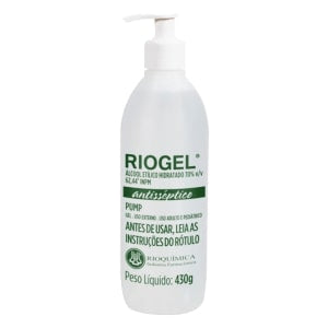 Álcool Gel Riogel 430g Pump Rioquímica