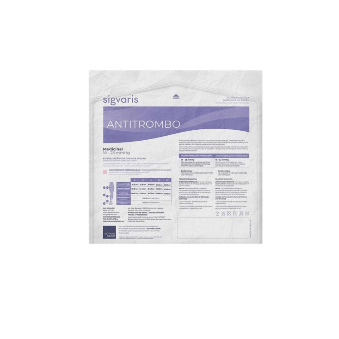 Meia de Compressão 7/8 Sigvaris Antitrombo 18-23 mmHg + E-book