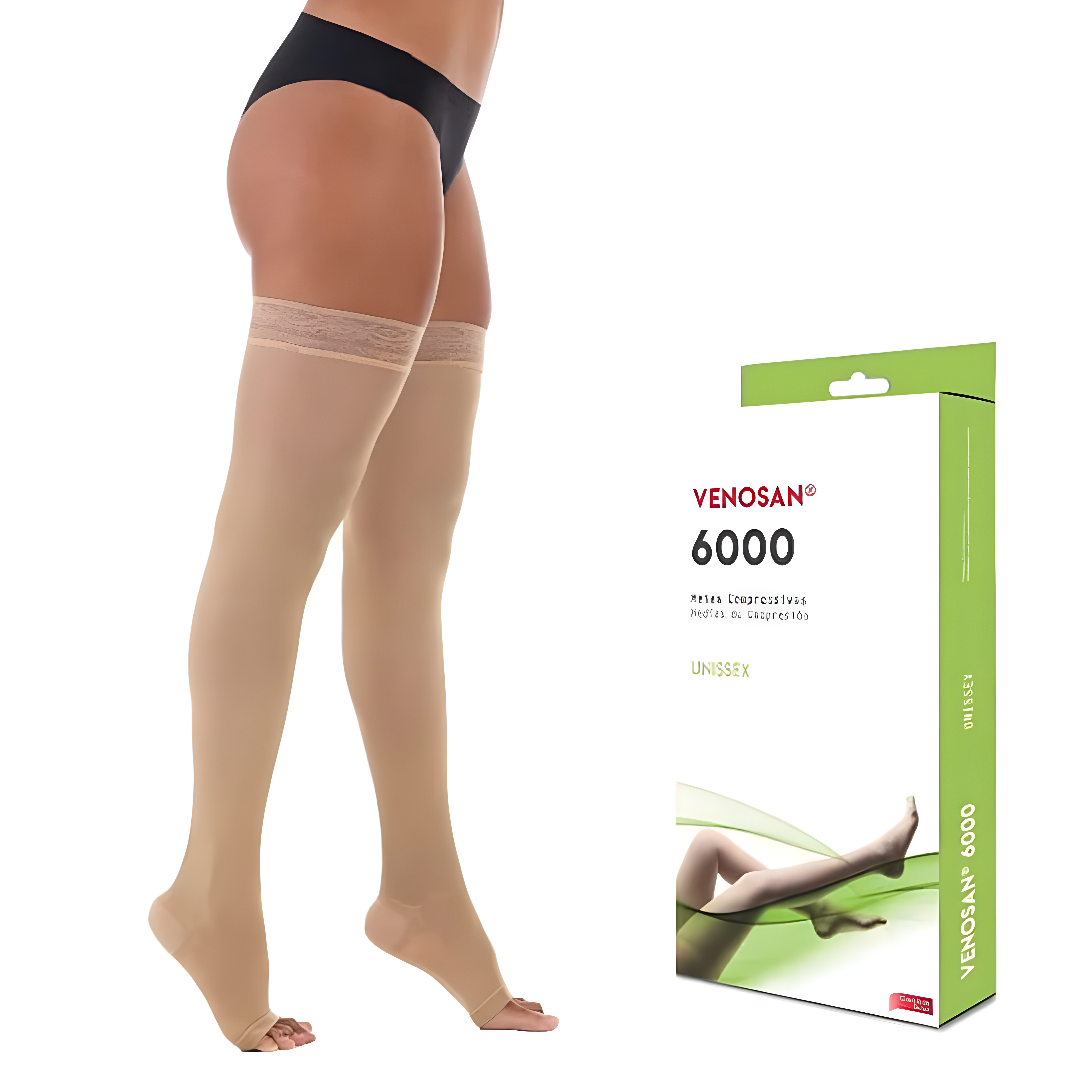Meia de Compressão 7/8 Venosan 6000 20-30 mmHg Bege