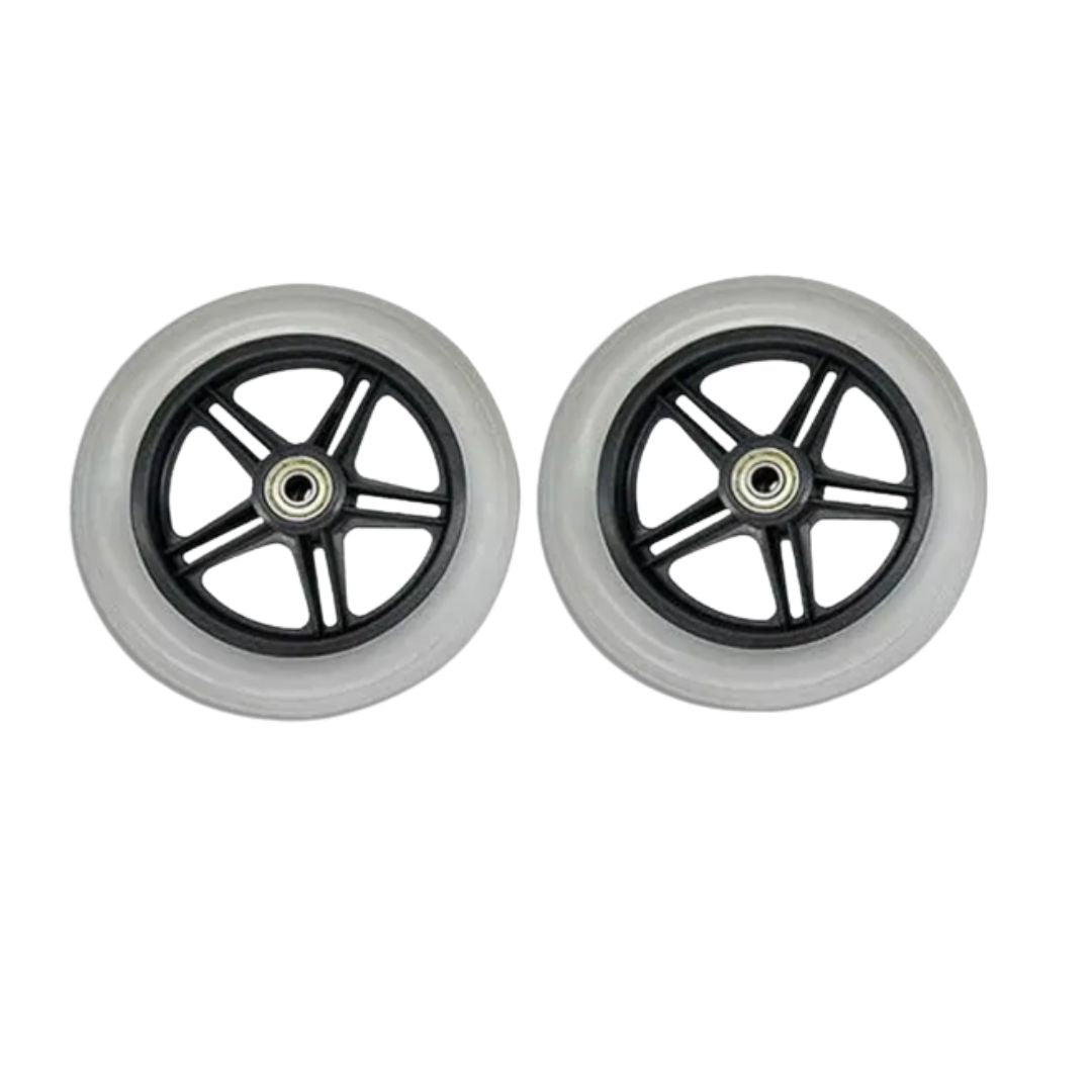 Roda Dianteira Aro 6 Maciça Para Cadeira De Rodas