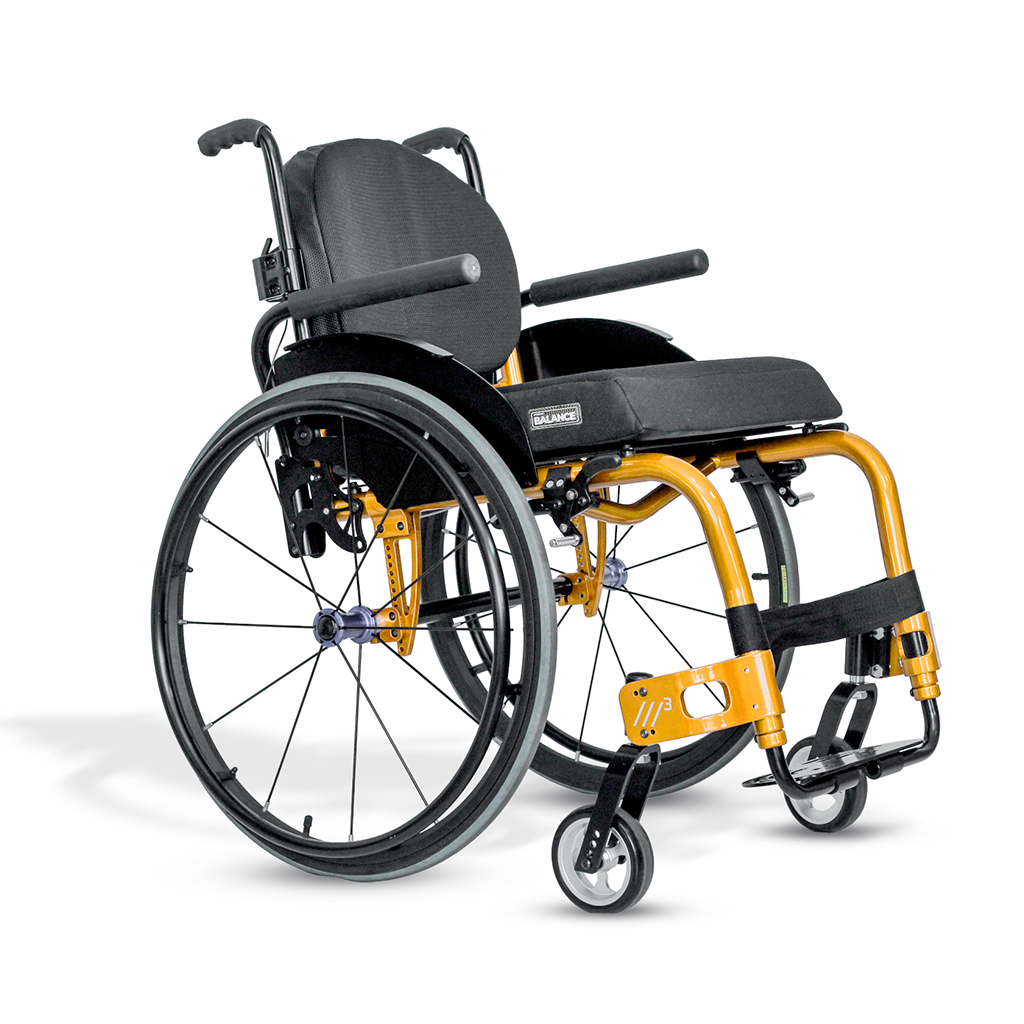 Cadeira de Rodas Monobloco M3 Premium Roda Sentinell Ortobras
