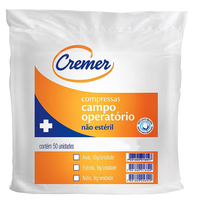 Campo Operatório 45x50 11 Fios e 30g com 50 Unidades Cremer