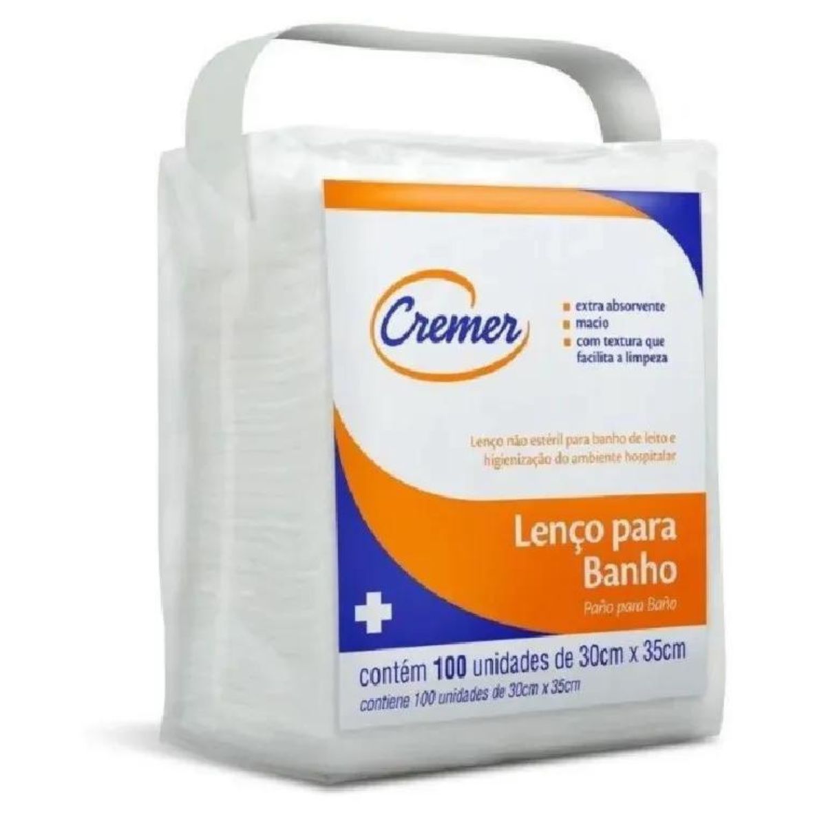 Cadeira de Banho Higiênica Simples PL 201 Prolife + 2 Lenço Para Banho e Higienização 30cm X 35cm com 100 Cremer