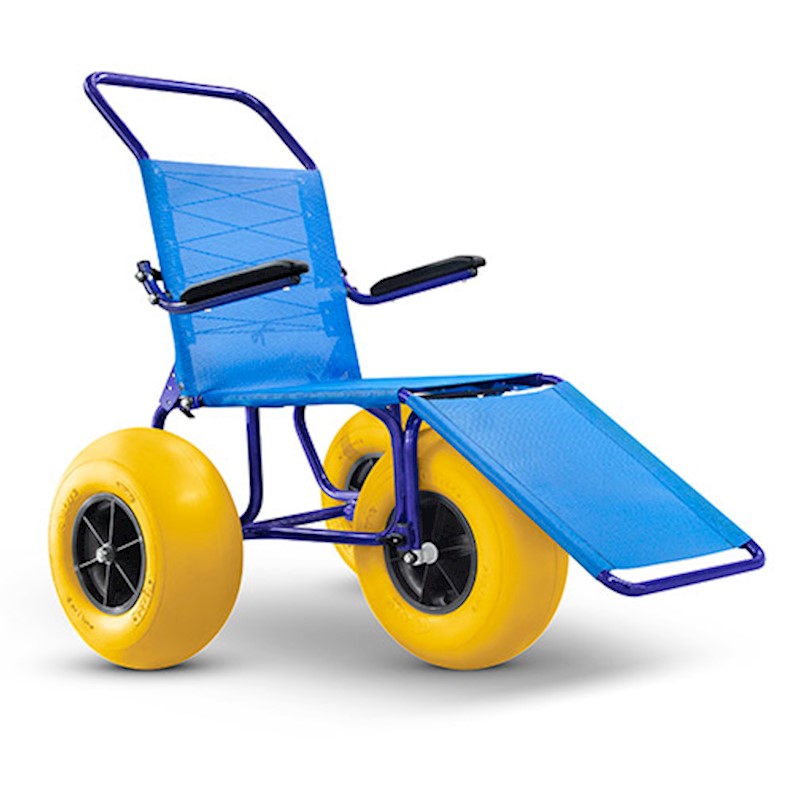 Cadeira de Rodas para Piscina e Praia Roda Amarela Ipanema Ortobras