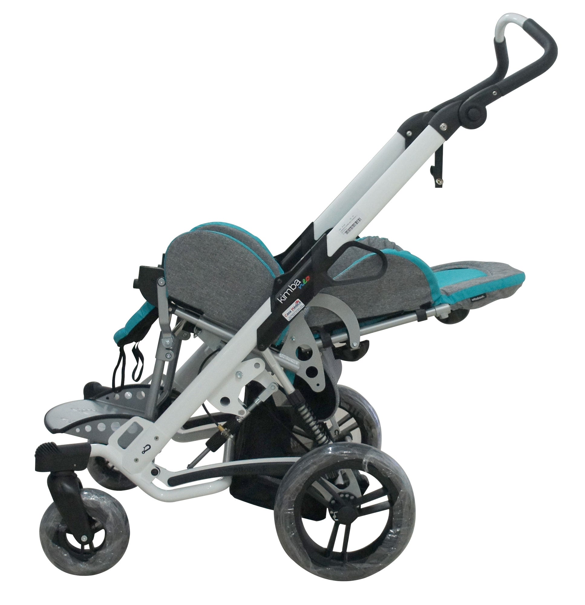 Carrinho Kimba Neo 2 Assento 26-35cm Cinza/Turquesa Ottobock