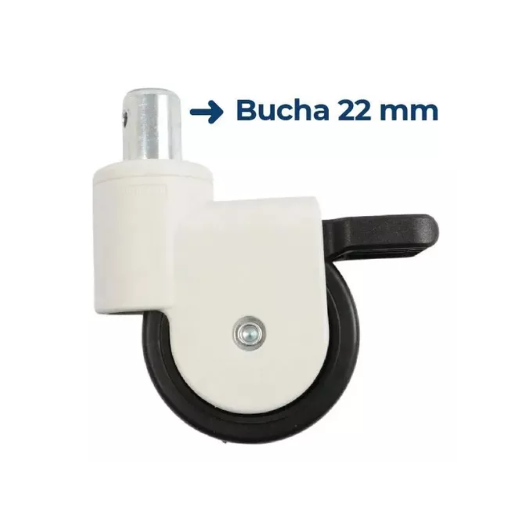 Roda Cadeira de Banho D60 c/ Freio - Dellamed