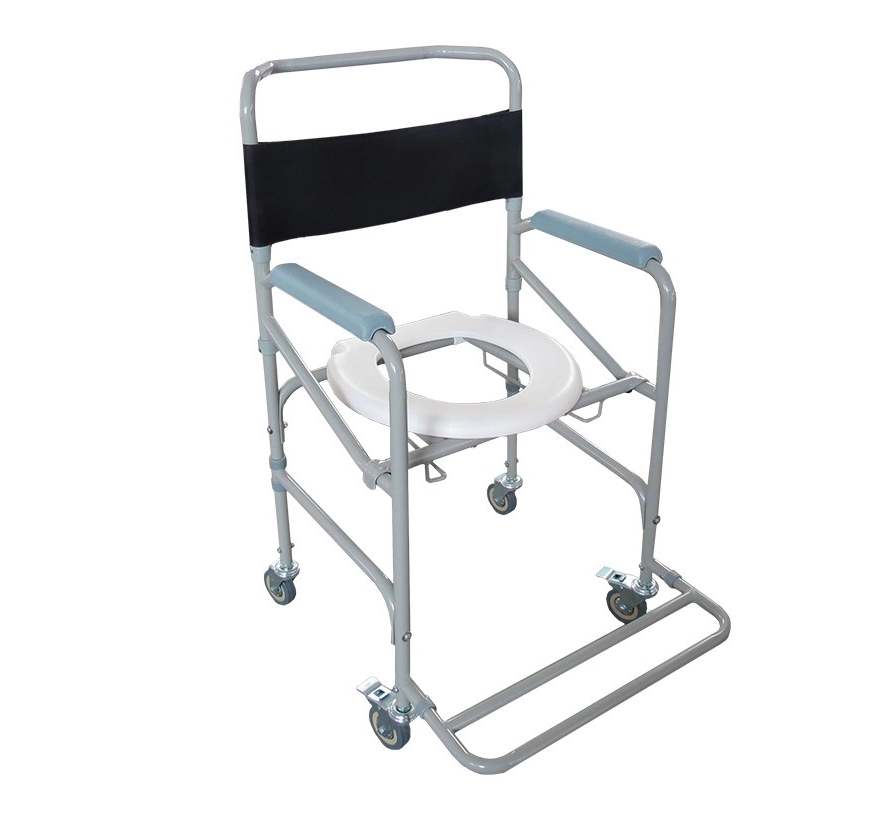 Cadeira Motorizada Dobrável D1000 Dellamed + Cadeira de Banho Higiênica Dobrável em Aço até 120kg D40 Dellamed