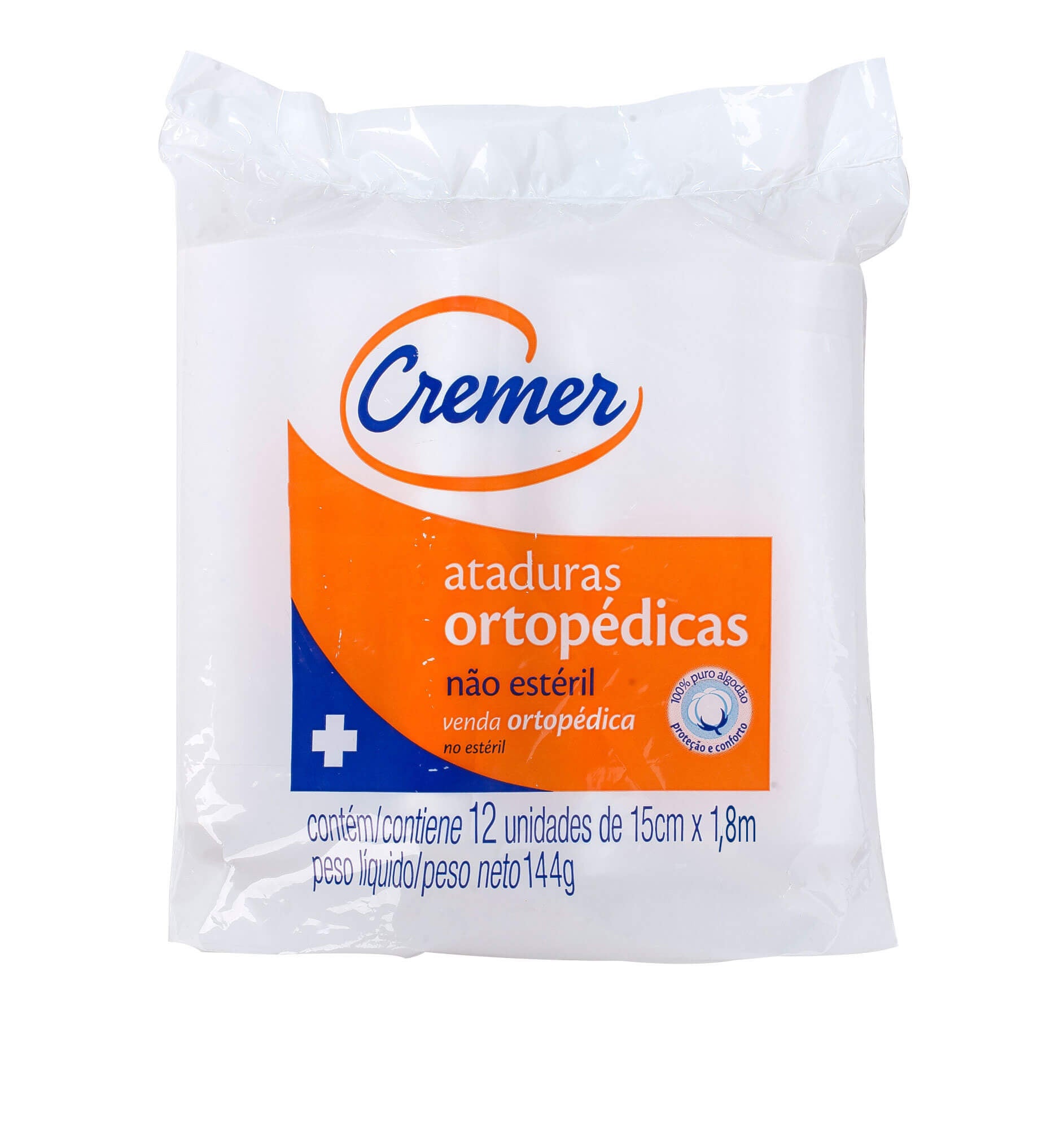 Algodão Ortopédico 15cmx1,8m com 12 Und Cremer