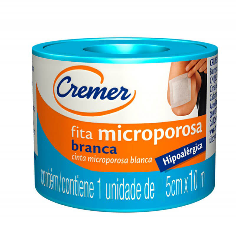 Micropore c/ Capa 5cm x 10m Branca - Cremer