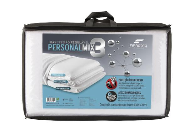 Travesseiro Regulável Personal Mix 3 Anti Bactéria Fibrasca