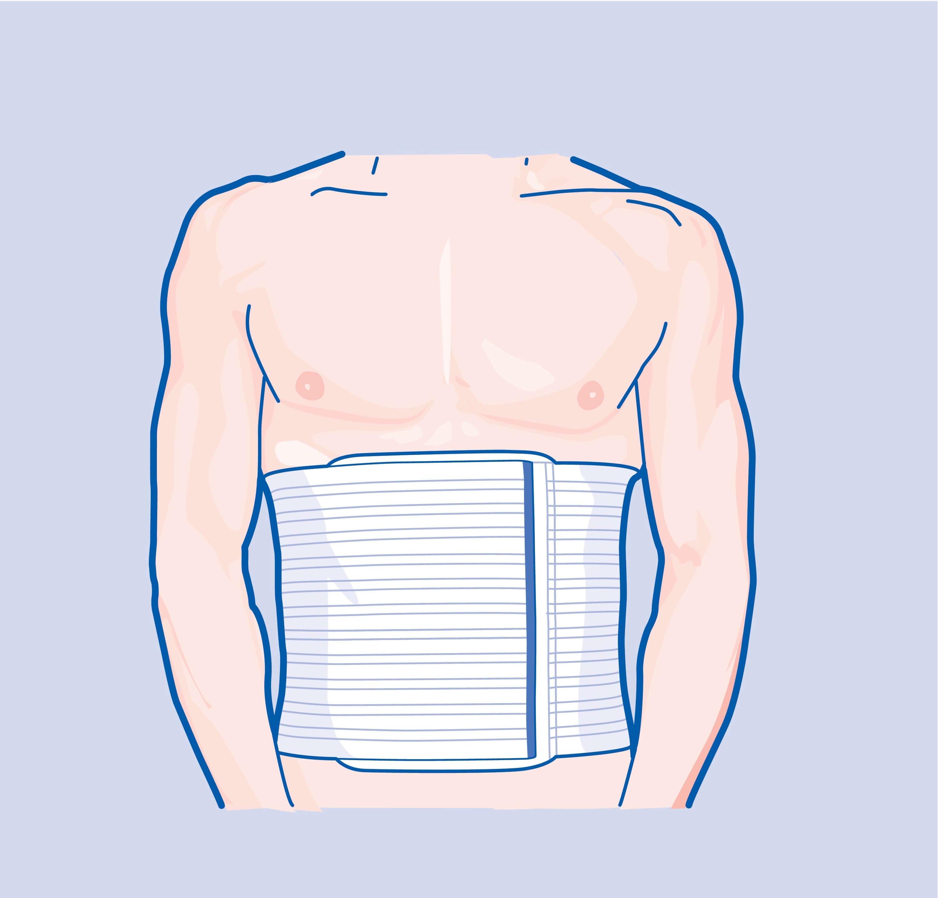 Actimove Abdominal II Suporte Abdominal Longo M 95cm a 130cm BSN